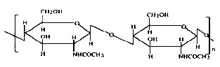 image of Chemical structure of chitin