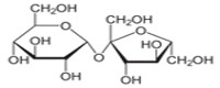 image of Chemical structure of sucrose