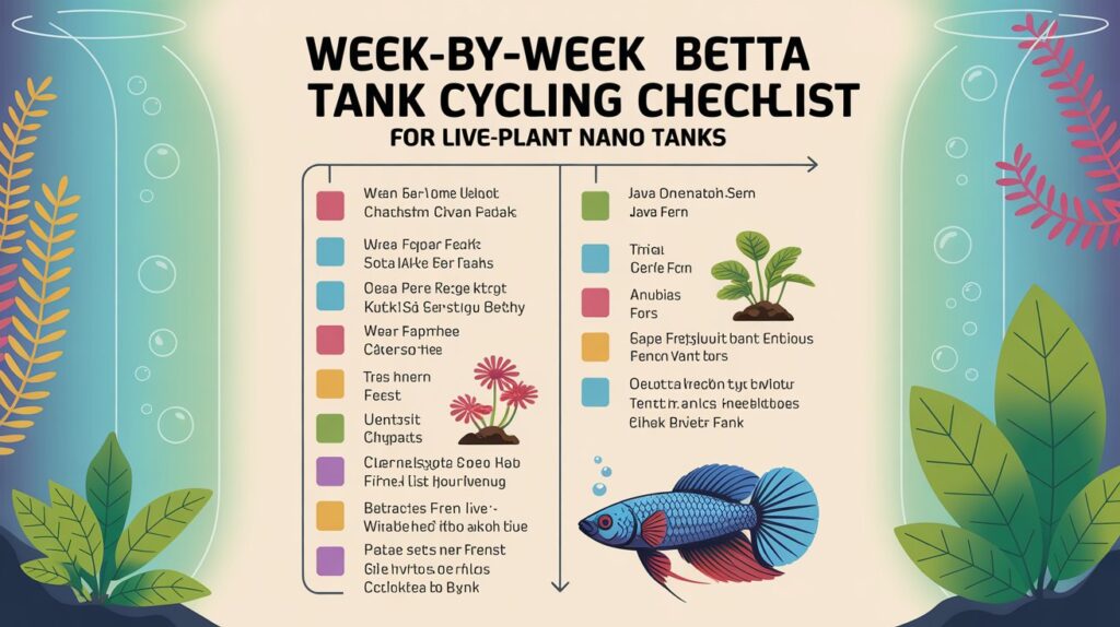 Week-by-Week Betta Tank Cycling Checklist for Live-Plant Nano Tanks